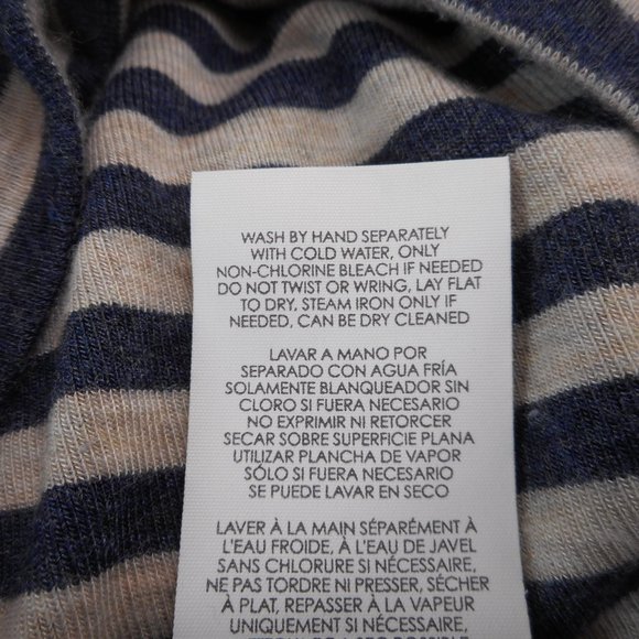 CAbi #3228 Women's S Ernest Knit Shirt Blue Gray Stripe Long Sleeve Stretch - Picture 6 of 6